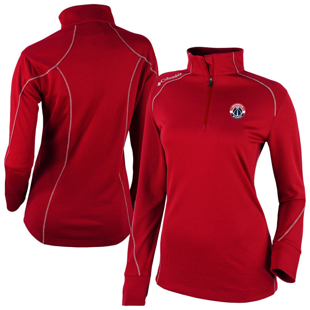 Columbia - Washington Wizards Women's Omni-Wick Shotgun 2.0 Quarter-Zip Pullover Top - Red