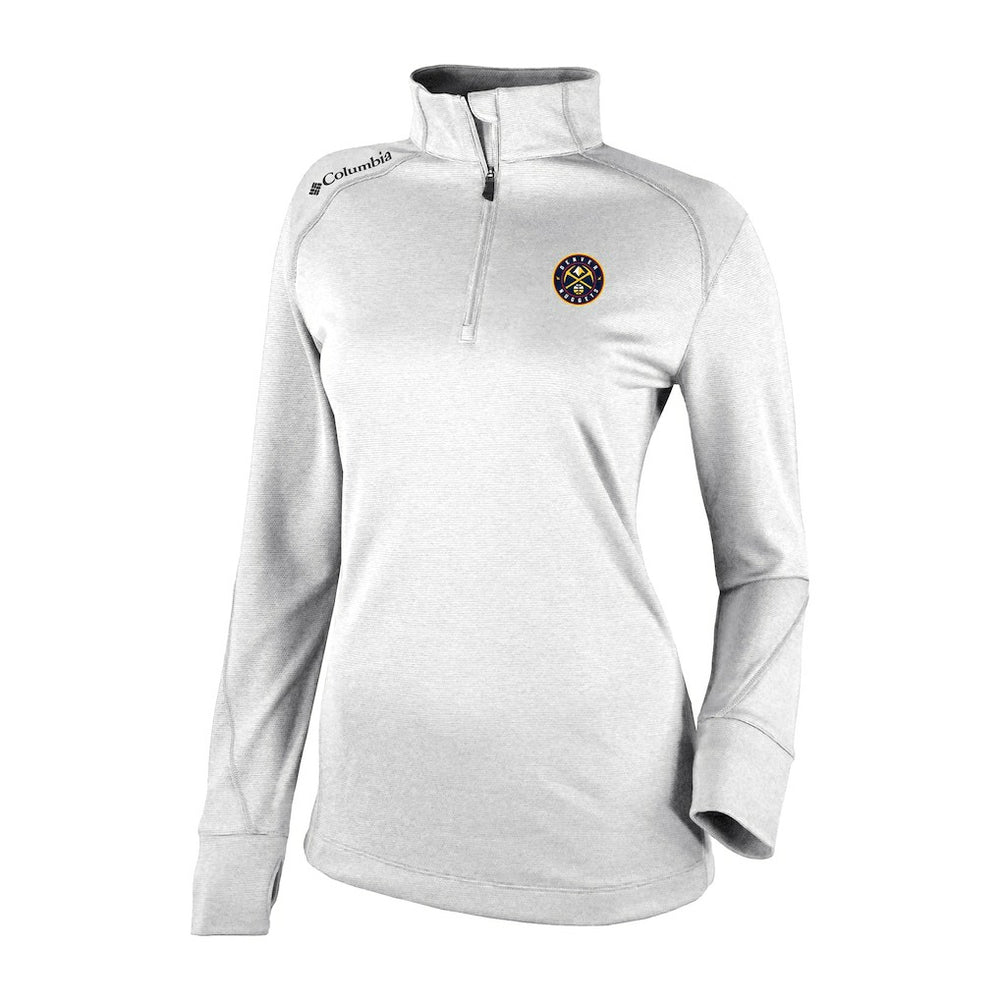 Columbia - Denver Nuggets Women's Omni-Wick Shotgun 2.0 Quarter-Zip Pullover Top - White