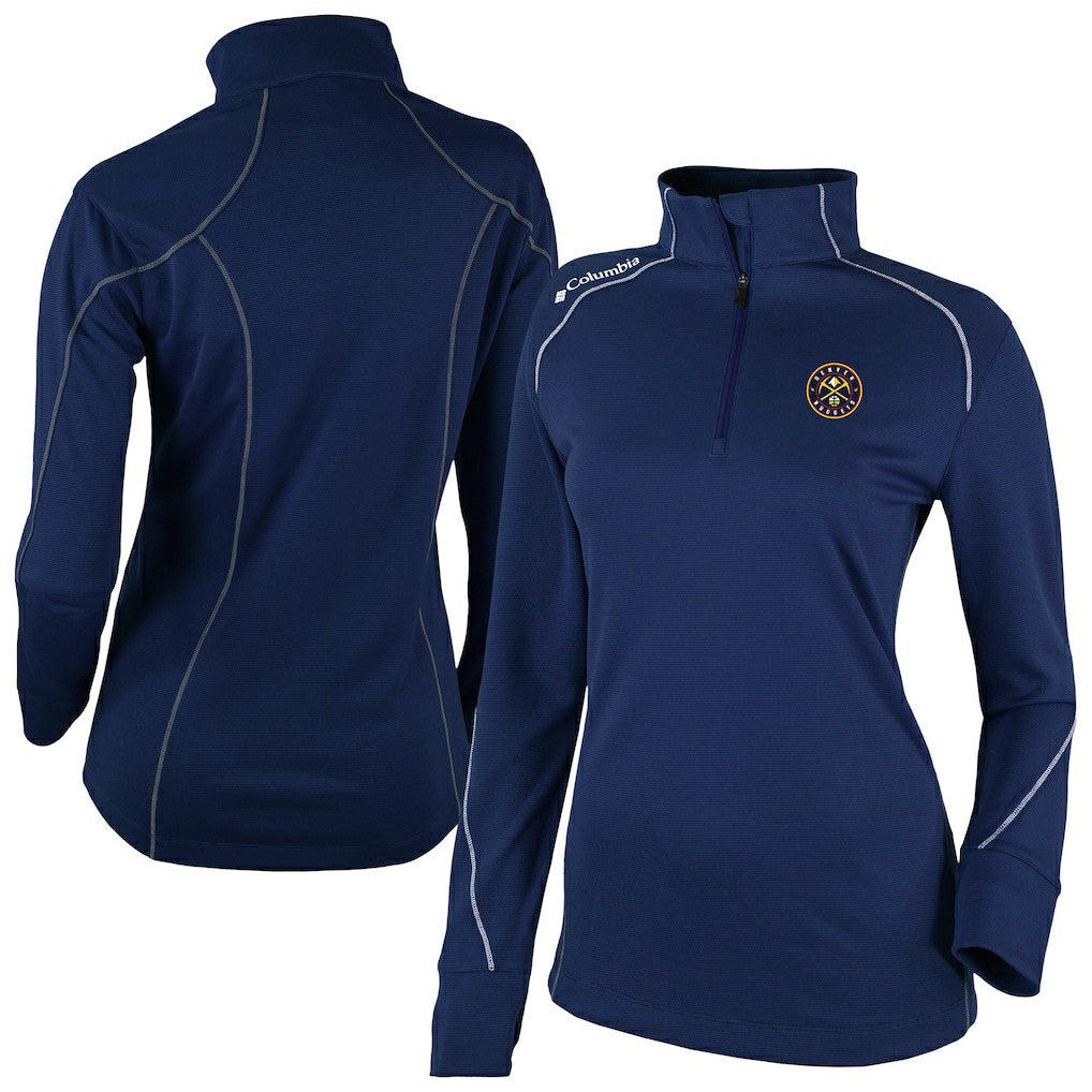 Columbia - Denver Nuggets Women's Omni-Wick Shotgun 2.0 Quarter-Zip Pullover Top - Navy