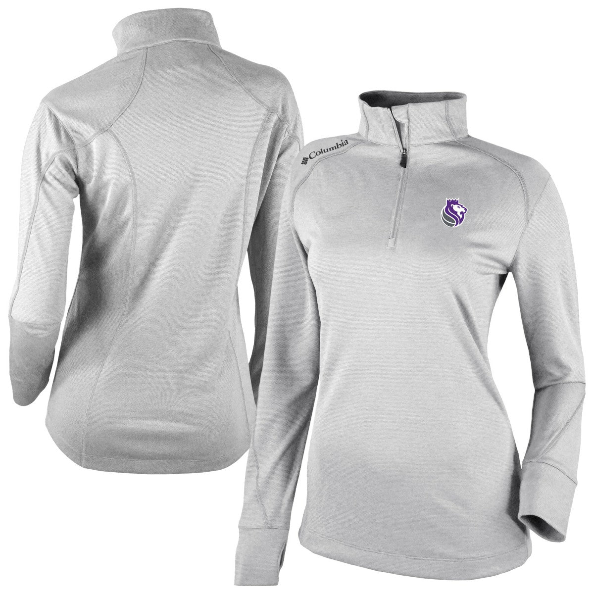 Columbia - Sacramento Kings Women's Omni-Wick Shotgun 2.0 Quarter-Zip Pullover Top - Heather Gray