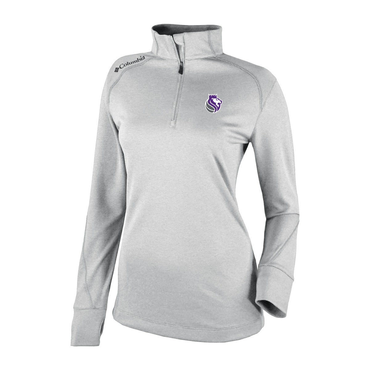Columbia - Sacramento Kings Women's Omni-Wick Shotgun 2.0 Quarter-Zip Pullover Top - Heather Gray