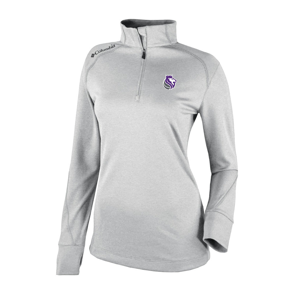 Columbia - Sacramento Kings Women's Omni-Wick Shotgun 2.0 Quarter-Zip Pullover Top - Heather Gray
