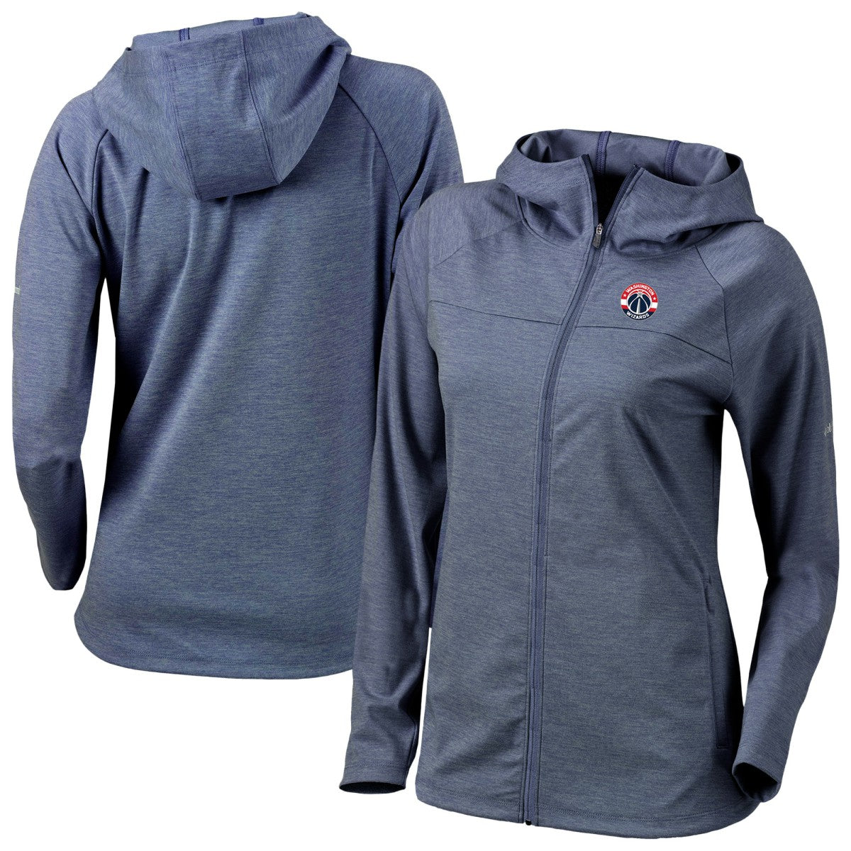 Columbia - Washington Wizards Women's Omni-Wick Half Shot Full-Zip Hooded Jacket - Navy