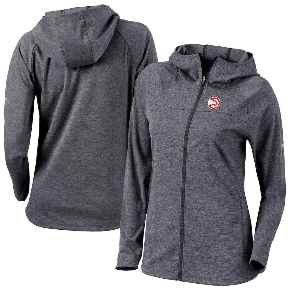 Columbia - Atlanta Hawks Women's Omni-Wick Half Shot Full-Zip Hooded Jacket - Black