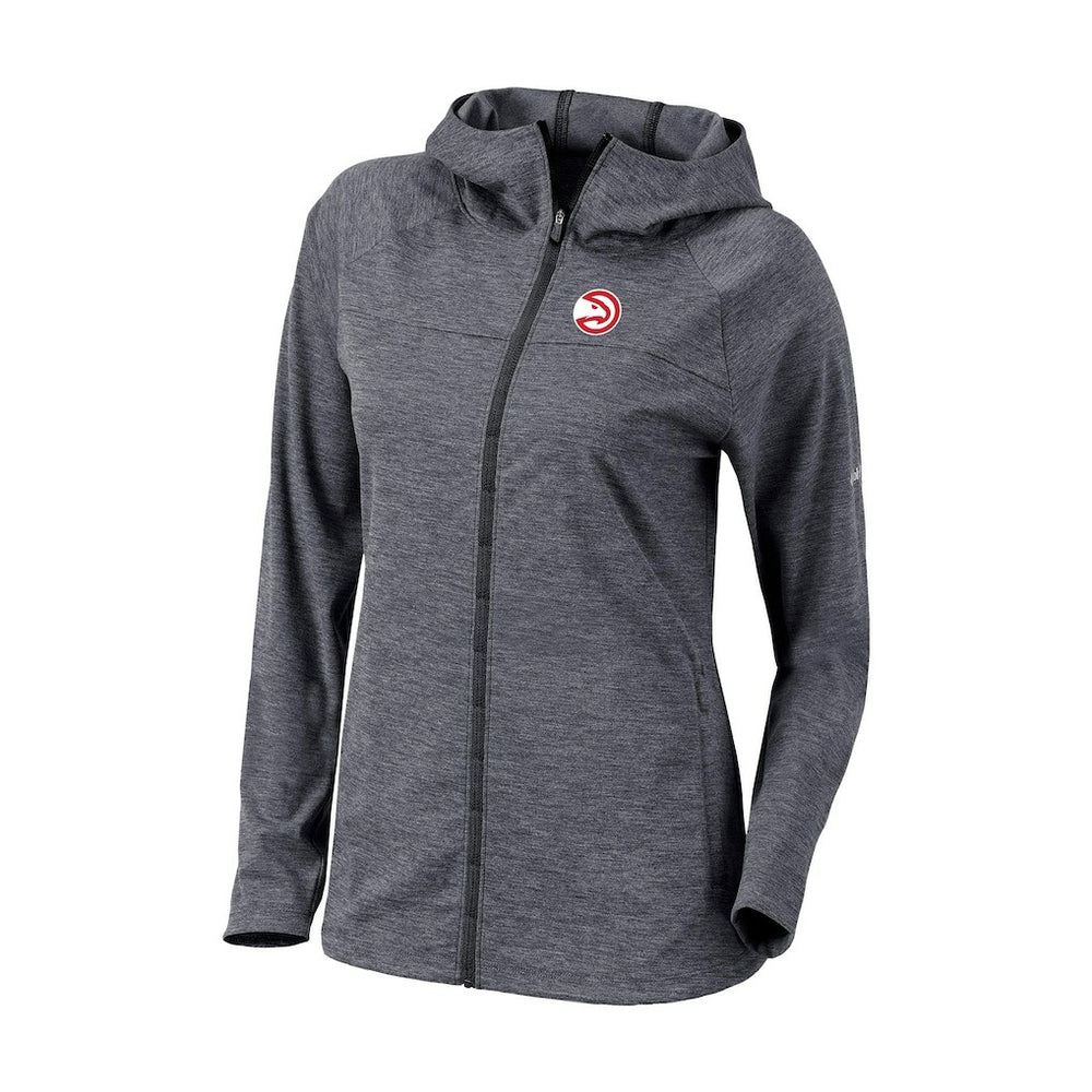 Columbia - Atlanta Hawks Women's Omni-Wick Half Shot Full-Zip Hooded Jacket - Black