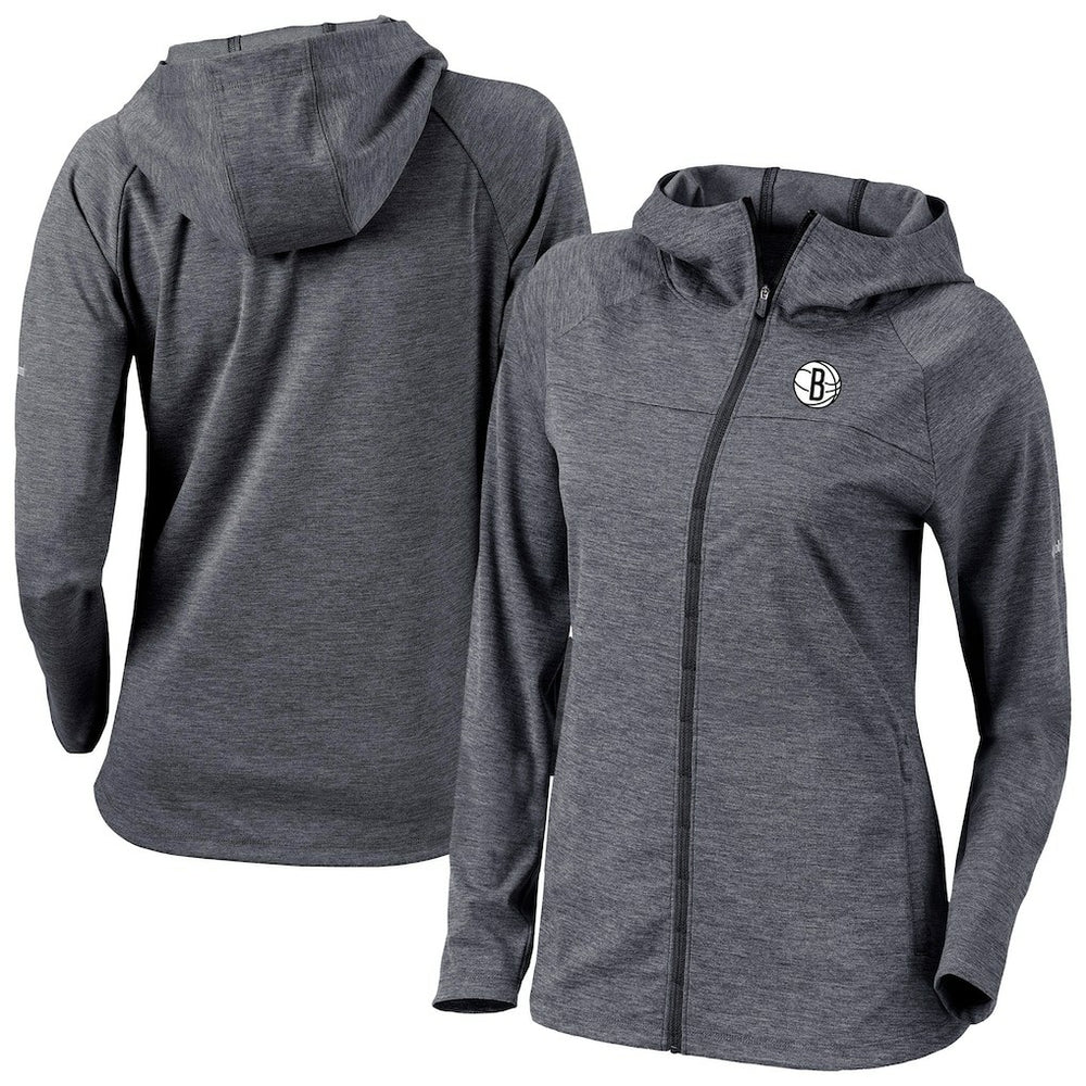 Columbia - Brooklyn Nets Women's Omni-Wick Half Shot Full-Zip Hooded Jacket - Black