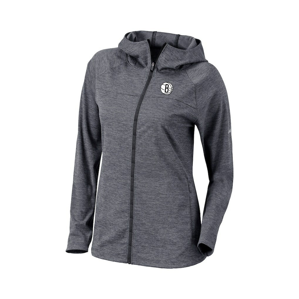 Columbia - Brooklyn Nets Women's Omni-Wick Half Shot Full-Zip Hooded Jacket - Black