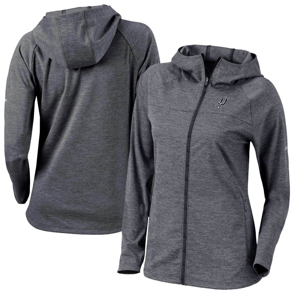 Columbia - San Antonio Spurs Women's Omni-Wick Half Shot Full-Zip Hooded Jacket - Black