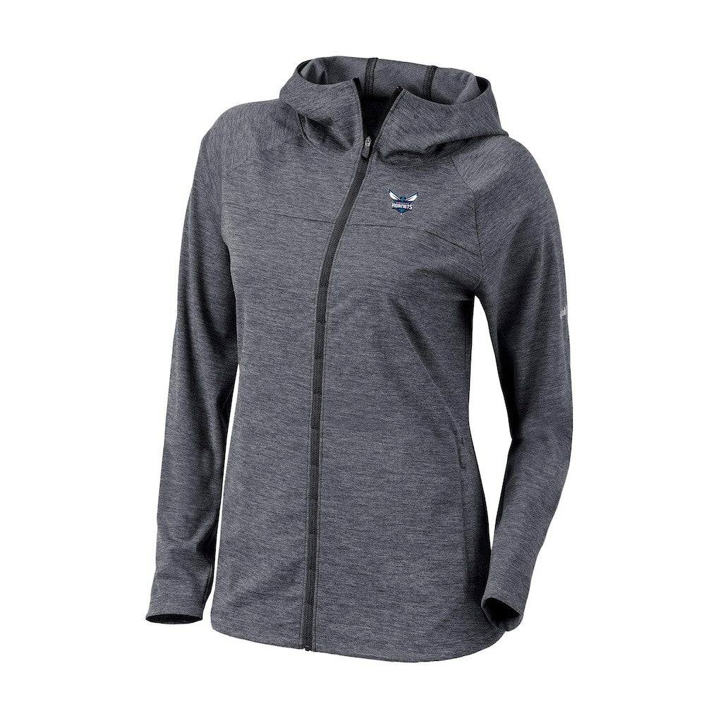 Columbia - Charlotte Hornets Women's Omni-Wick Half Shot Full-Zip Hooded Jacket - Black