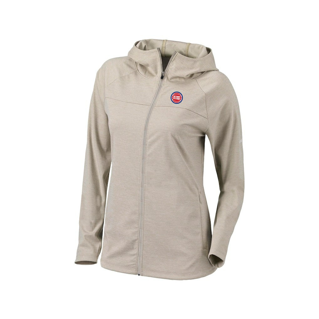 Columbia - Detroit Pistons Women's Omni-Wick Half Shot Full-Zip Hooded Jacket - Tan