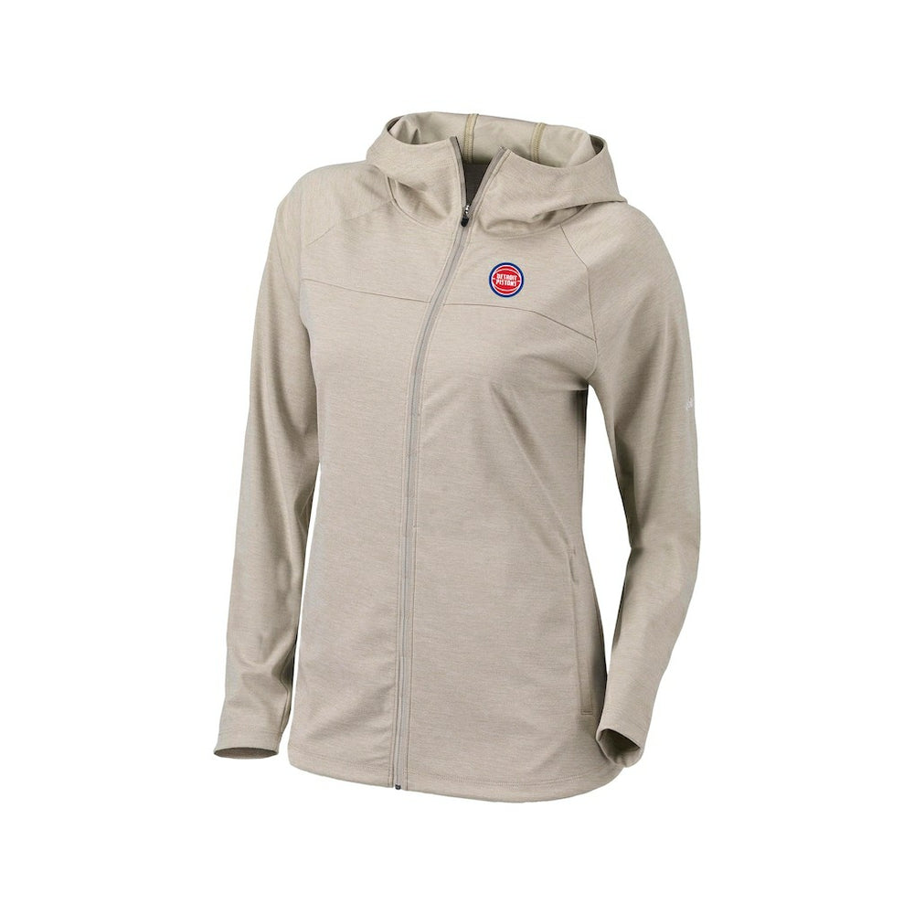 Columbia - Detroit Pistons Women's Omni-Wick Half Shot Full-Zip Hooded Jacket - Tan