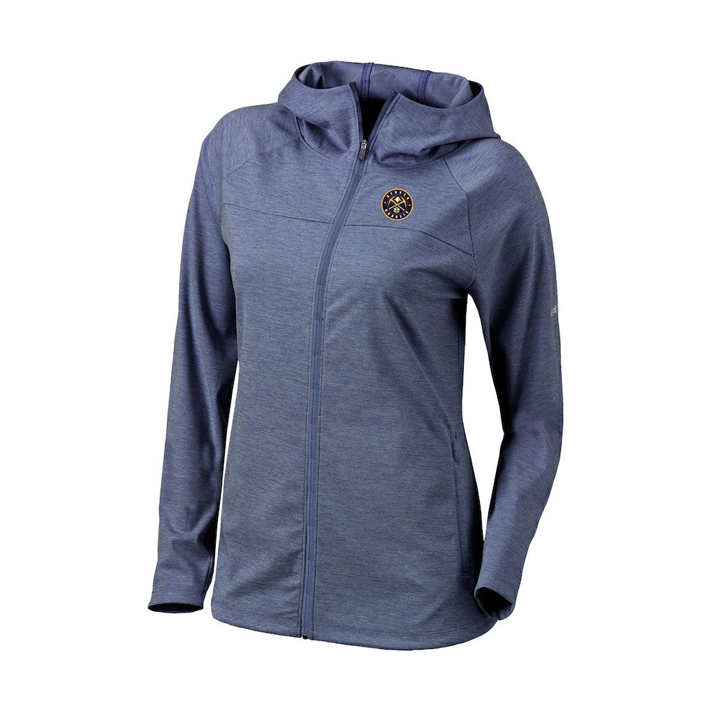Columbia - Denver Nuggets Women's Omni-Wick Half Shot Full-Zip Hooded Jacket - Navy