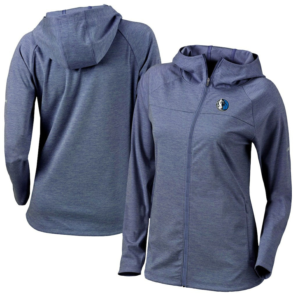 Columbia - Dallas Mavericks Women's Omni-Wick Half Shot Full-Zip Hooded Jacket - Navy