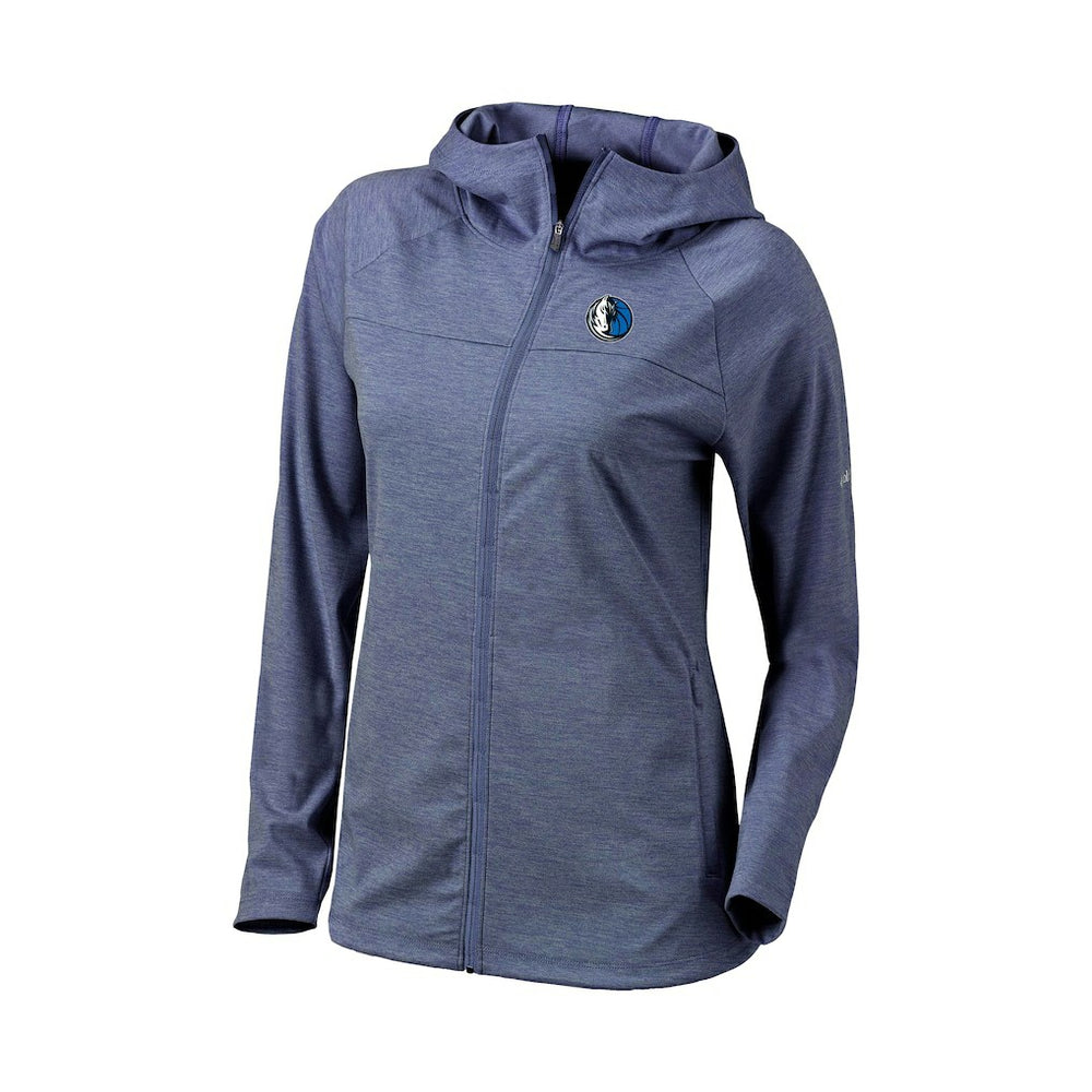 Columbia - Dallas Mavericks Women's Omni-Wick Half Shot Full-Zip Hooded Jacket - Navy