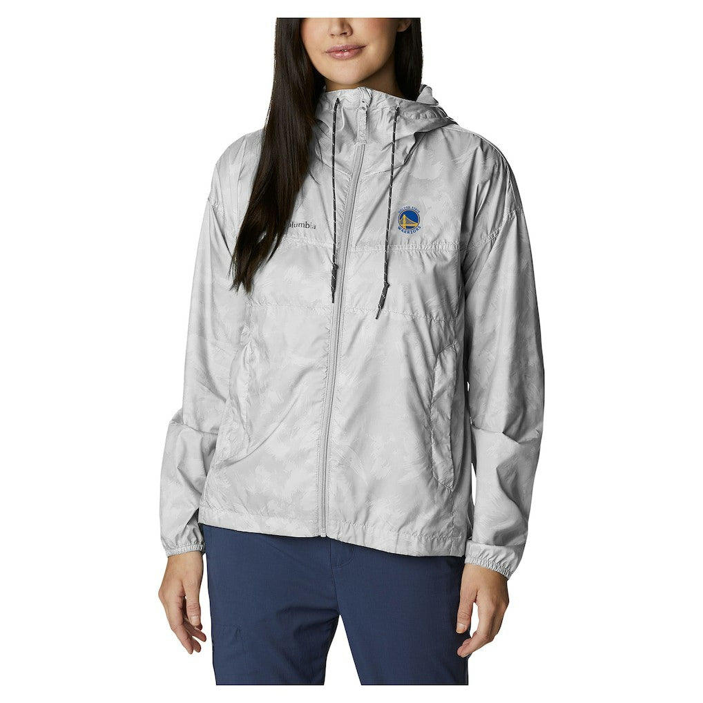 Columbia - Golden State Warriors Women's Flash Challenger II Omni-Shade Full-Zip Windbreaker Jacket - White