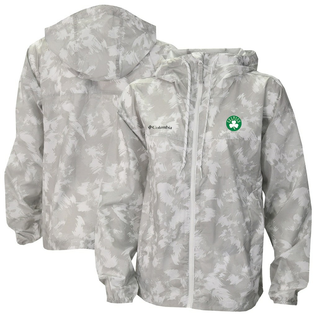 Columbia - Boston Celtics Women's Flash Challenger II Omni-Shade Full-Zip Windbreaker Jacket - Gray