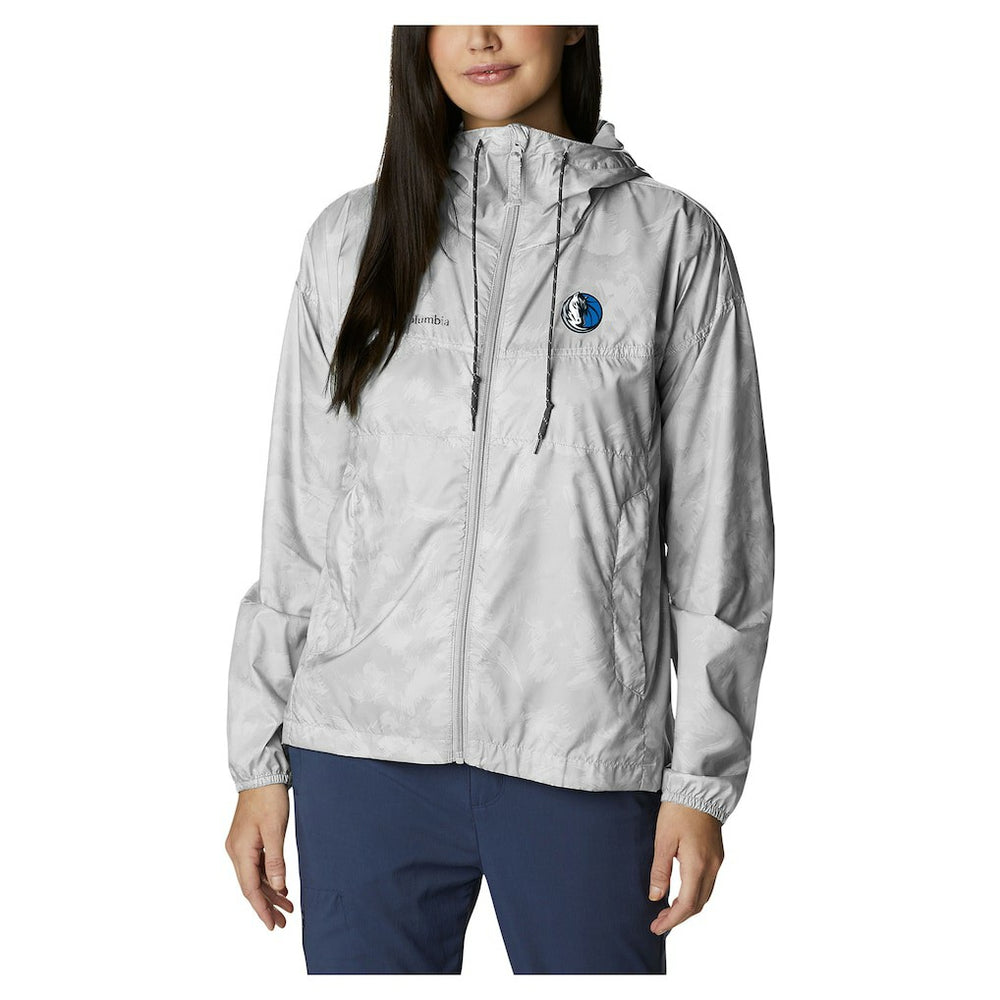 Columbia - Dallas Mavericks Women's Flash Challenger II Omni-Shade Full-Zip Windbreaker Jacket - White
