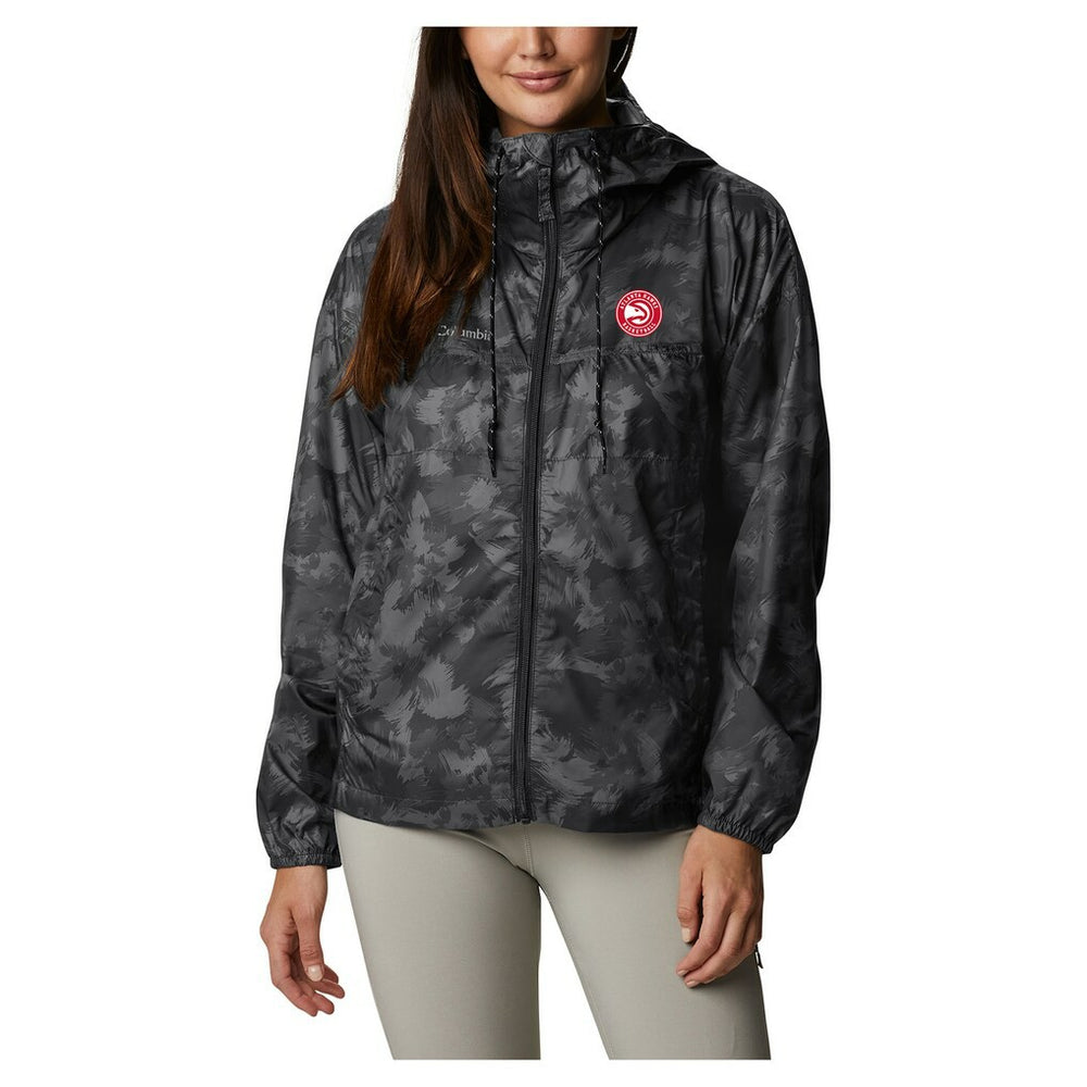 Columbia - Atlanta Hawks Women's Flash Challenger II Omni-Shade Full-Zip Windbreaker Jacket - Black