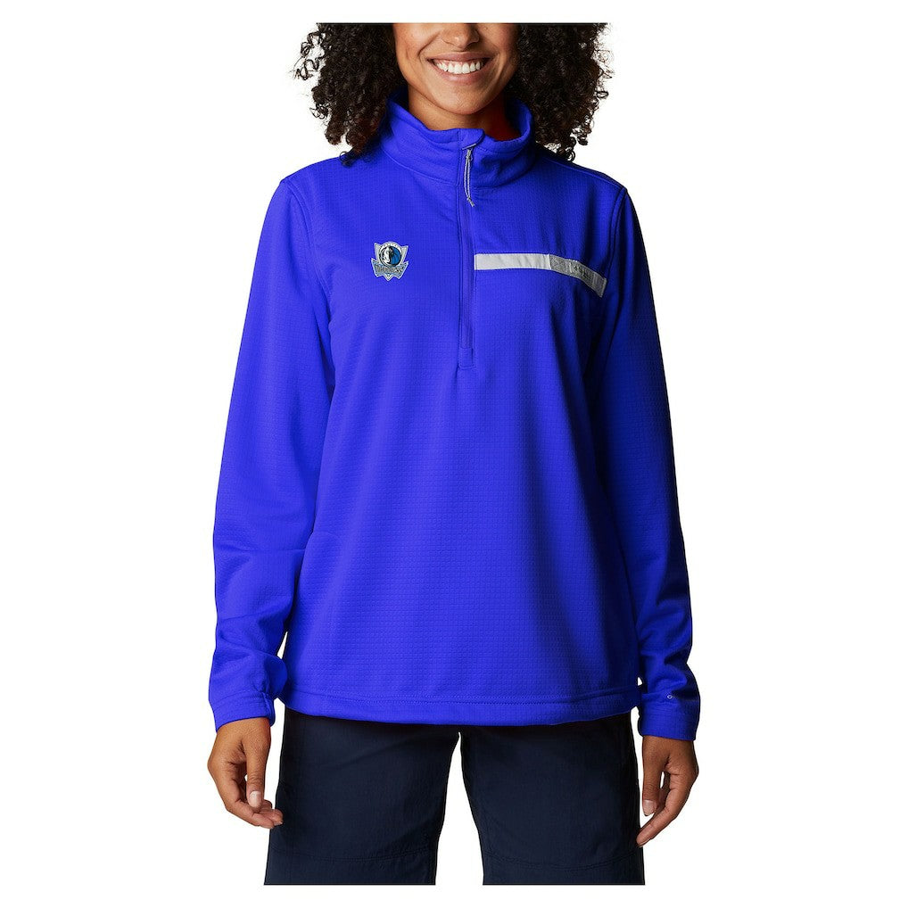 Columbia - Dallas Mavericks Women's Skiff Guide Fleece Pullover Top - Blue