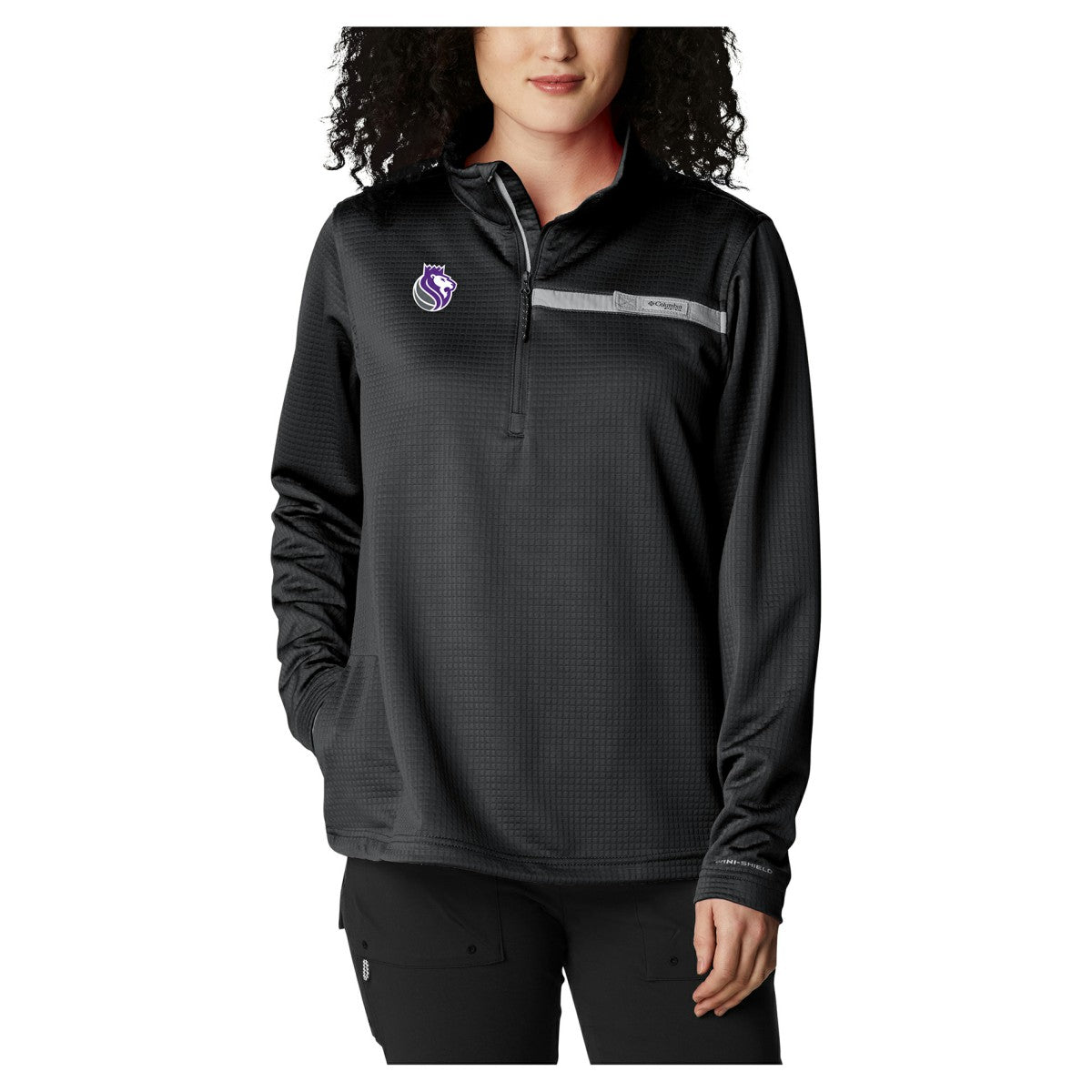 Columbia - Sacramento Kings Women's Skiff Guide Fleece Pullover Top - Black