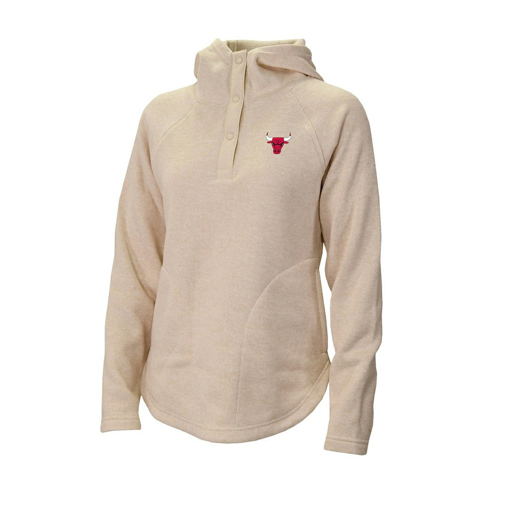 Columbia - Chicago Bulls Women's Sweater Weather Quarter-Snap Hoodie - White