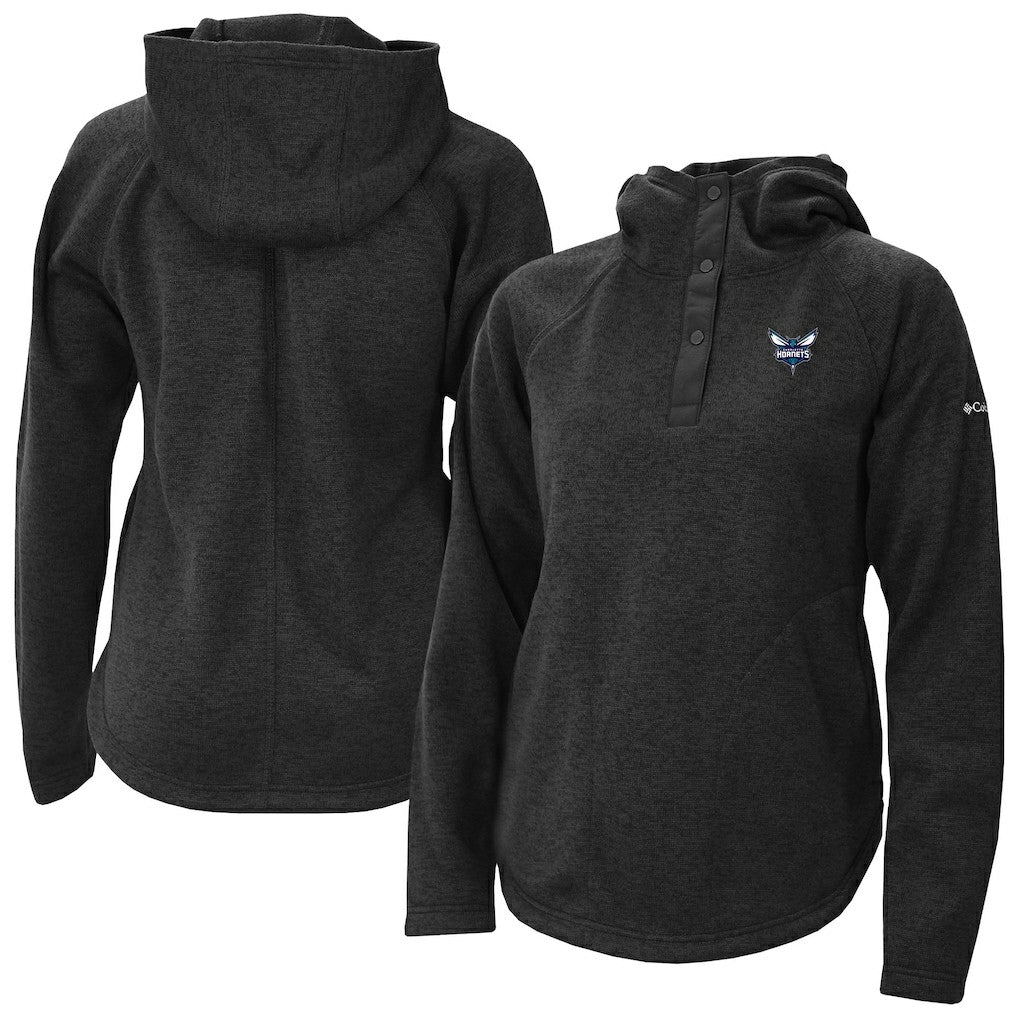 Columbia - Charlotte Hornets Women's Sweater Weather Quarter-Snap Hoodie - Black