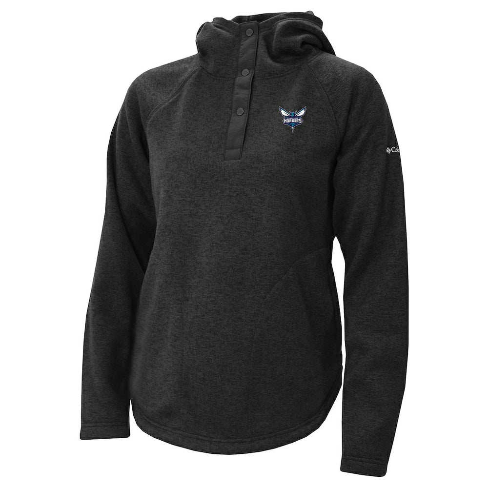 Columbia - Charlotte Hornets Women's Sweater Weather Quarter-Snap Hoodie - Black