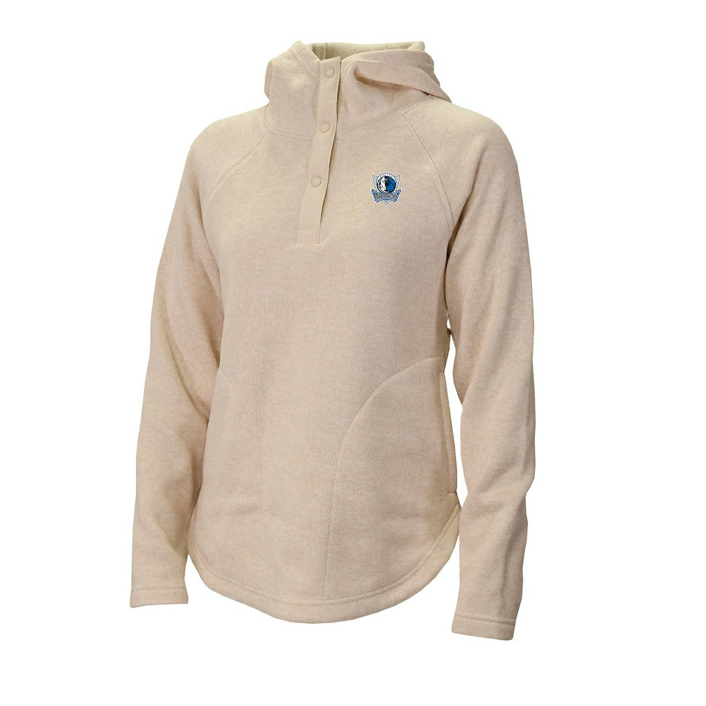 Columbia - Dallas Mavericks Women's Sweater Weather Quarter-Snap Hoodie - White
