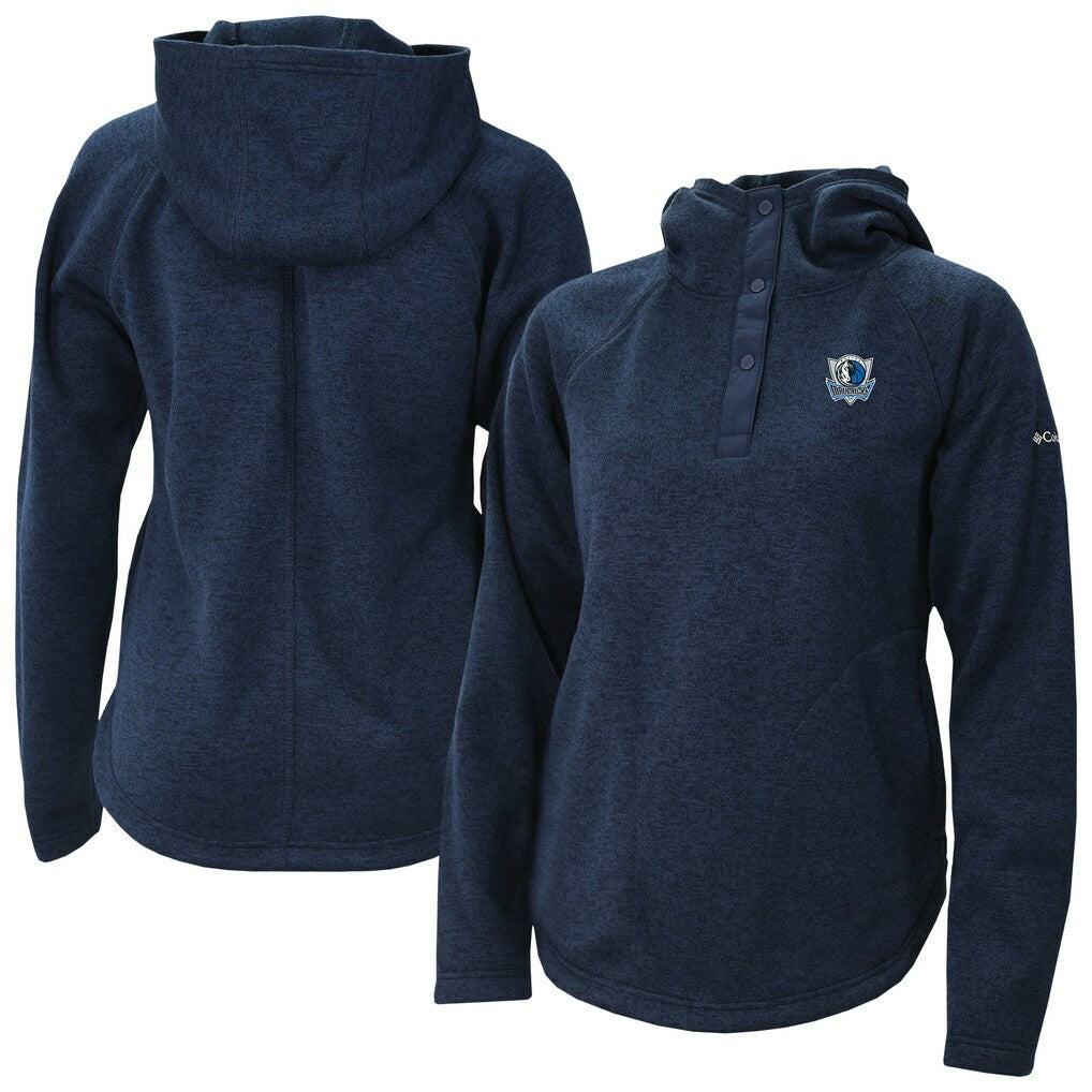 Columbia - Dallas Mavericks Women's Sweater Weather Quarter-Snap Hoodie - Navy