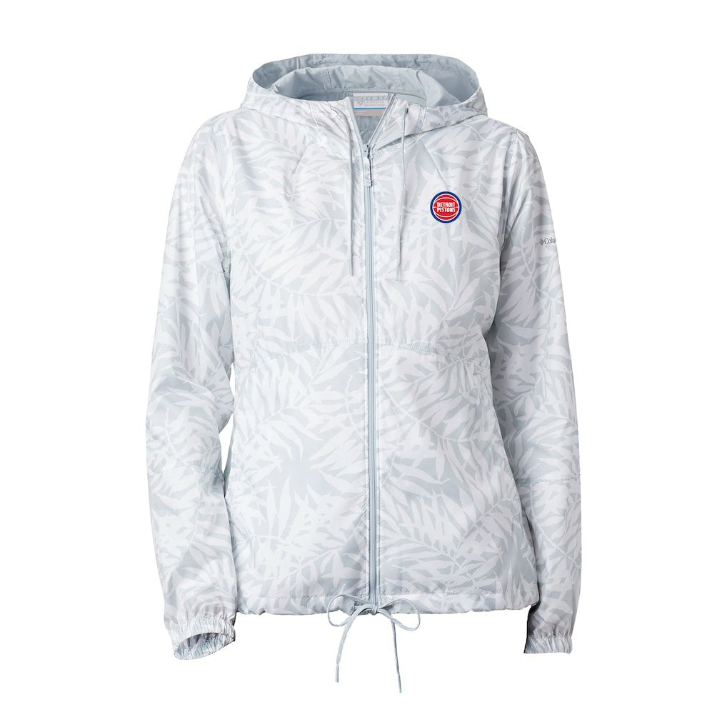 Columbia - Detroit Pistons Women's Flash Forward Windbreaker - White
