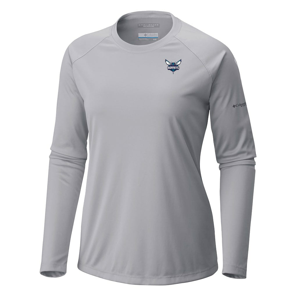 Columbia - Charlotte Hornets Women's Tidal Tee II Long Sleeve T-Shirt - Gray