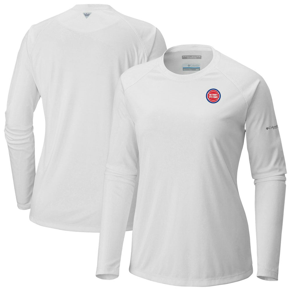 Columbia - Detroit Pistons Women's Tidal Tee II Long Sleeve T-Shirt - White