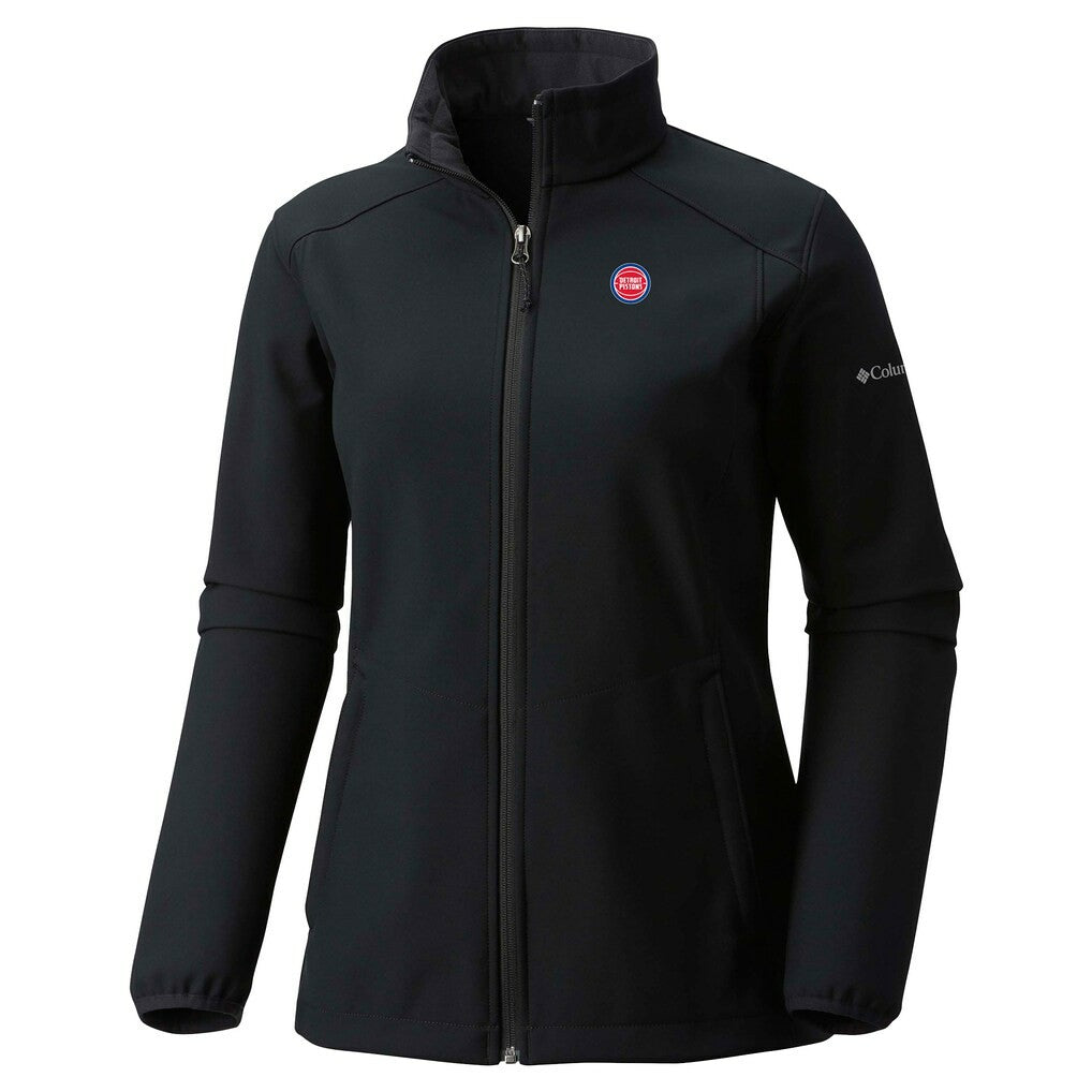 Columbia - Detroit Pistons Women's Kruser Ridge III Softshell Jacket - Black