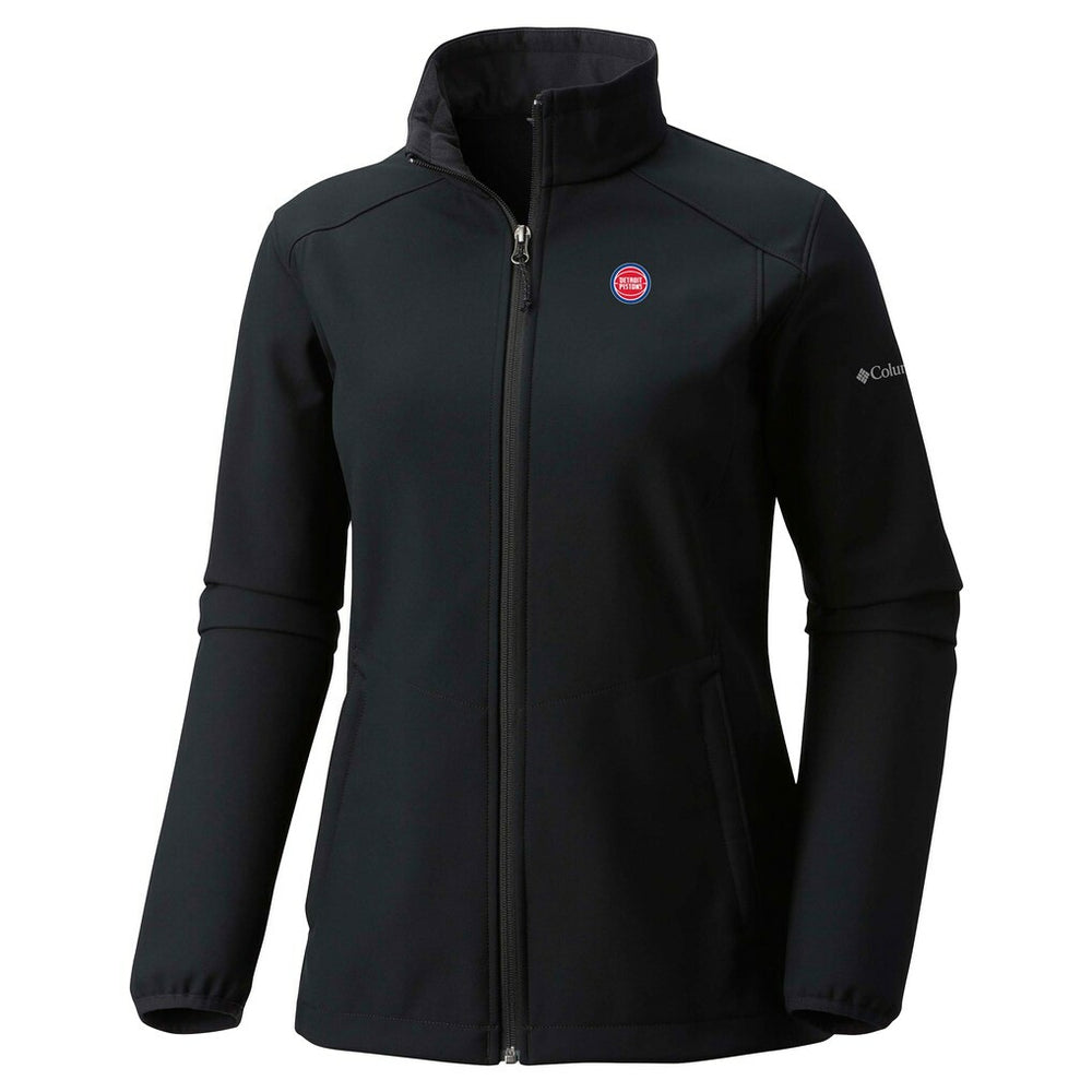 Columbia - Detroit Pistons Women's Kruser Ridge III Softshell Jacket - Black
