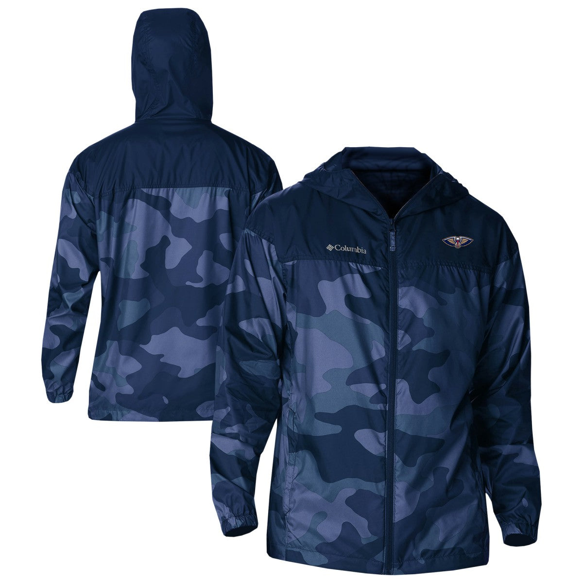 Columbia - New Orleans Pelicans Flash Challenger Windbreaker Jacket - Navy