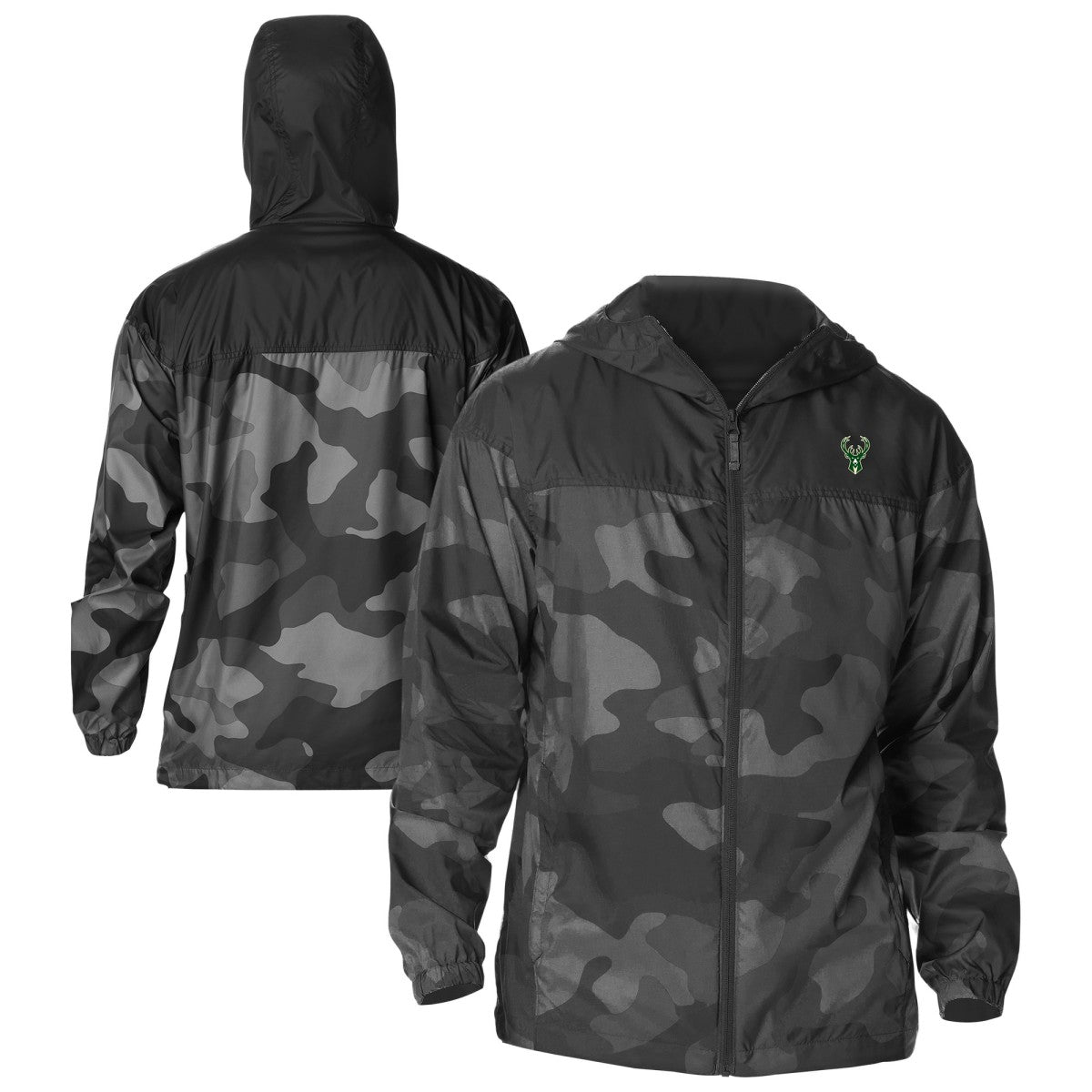 Columbia - Milwaukee Bucks Flash Challenger Windbreaker Jacket - Black