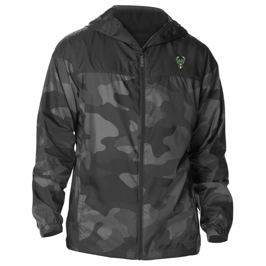 Columbia - Milwaukee Bucks Flash Challenger Windbreaker Jacket - Black