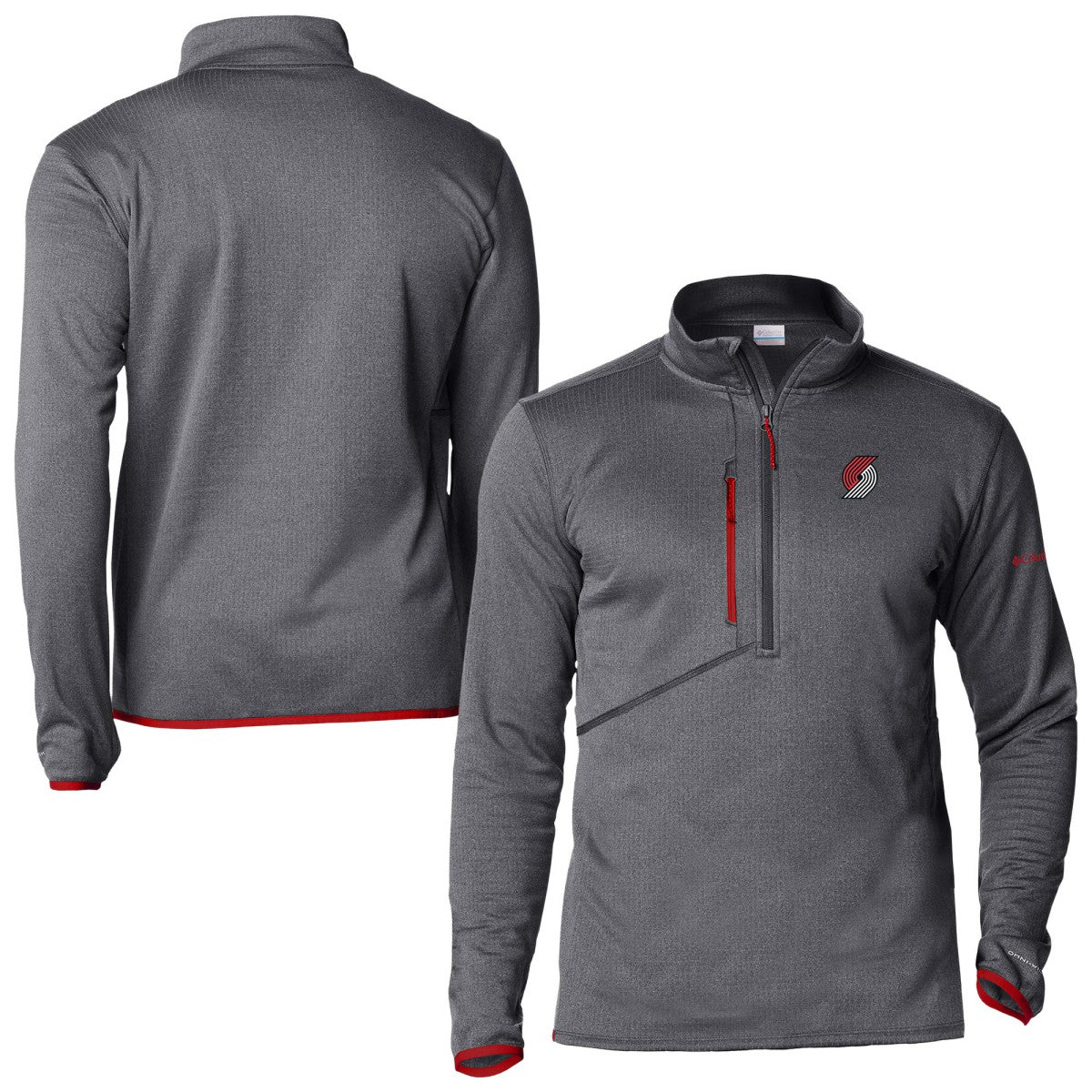 Columbia - Portland Trail Blazers Park View Fleece Half-Zip Top - Red