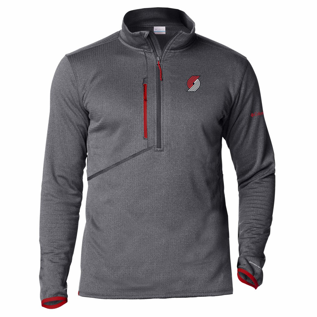 Columbia - Portland Trail Blazers Park View Fleece Half-Zip Top - Red