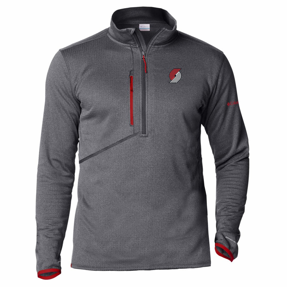 Columbia - Portland Trail Blazers Park View Fleece Half-Zip Top - Red