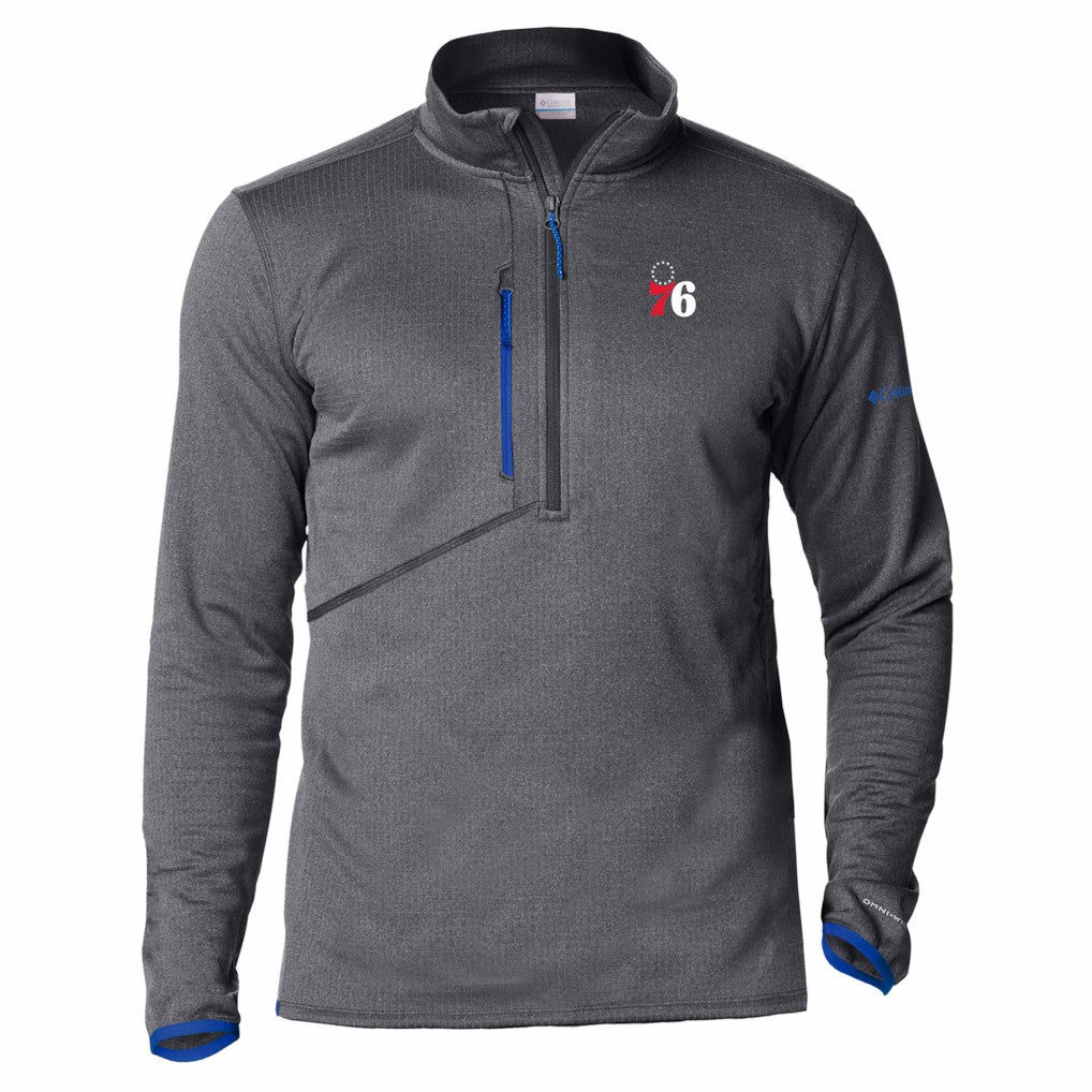 Columbia - Philadelphia 76ers Park View Fleece Half-Zip Top - Blue