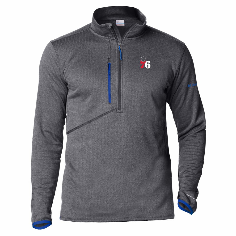 Columbia - Philadelphia 76ers Park View Fleece Half-Zip Top - Blue