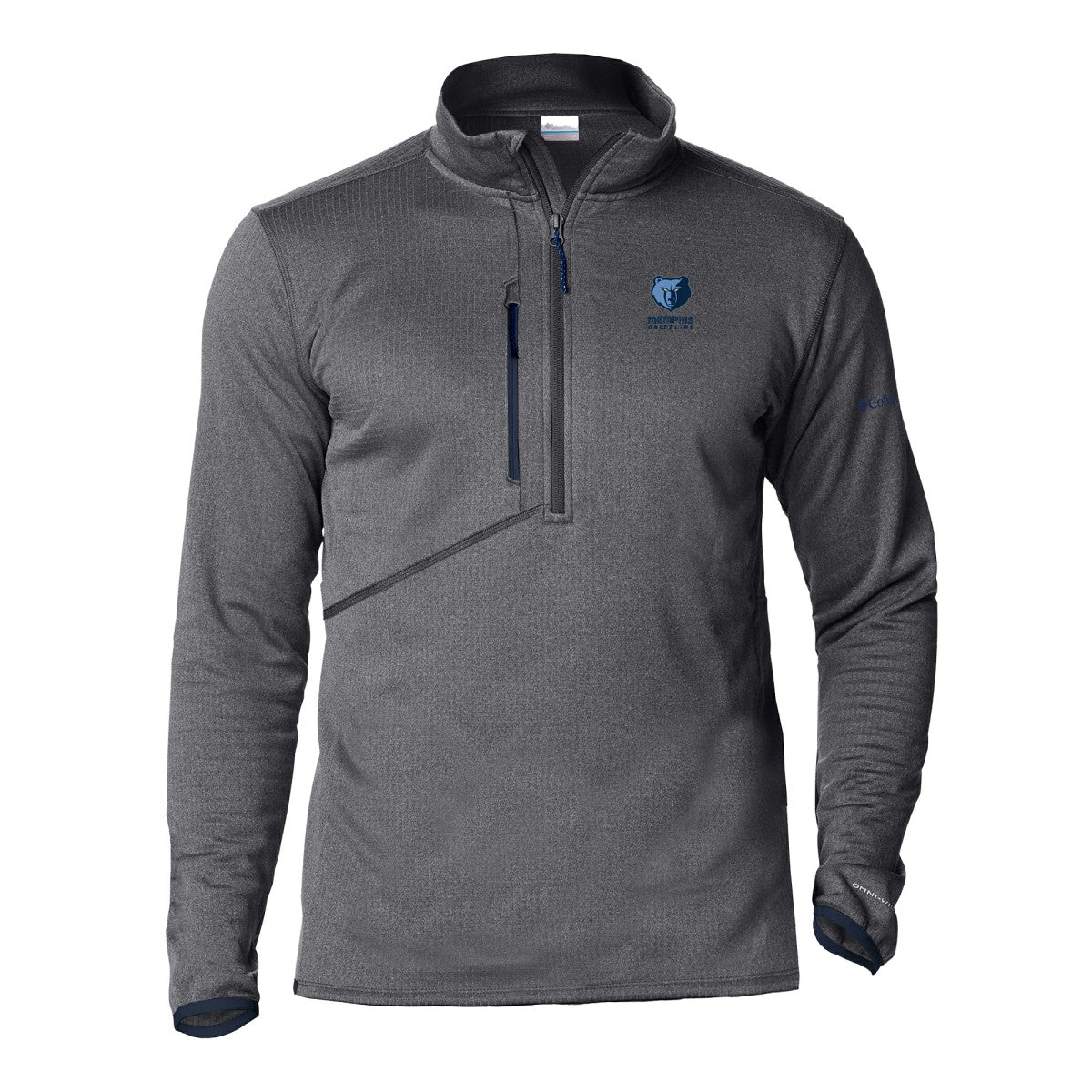 Columbia - Memphis Grizzlies Park View Fleece Half-Zip Top - Gray