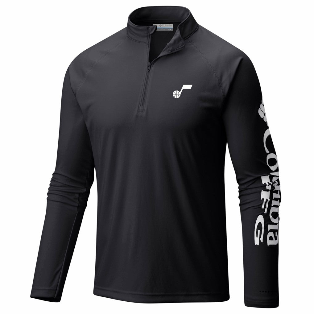 Columbia - Utah Jazz PFG Terminal Tackle Quarter-Zip Top - Black