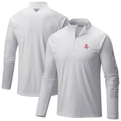 Columbia - Houston Rockets PFG Terminal Tackle Quarter-Zip Top - White