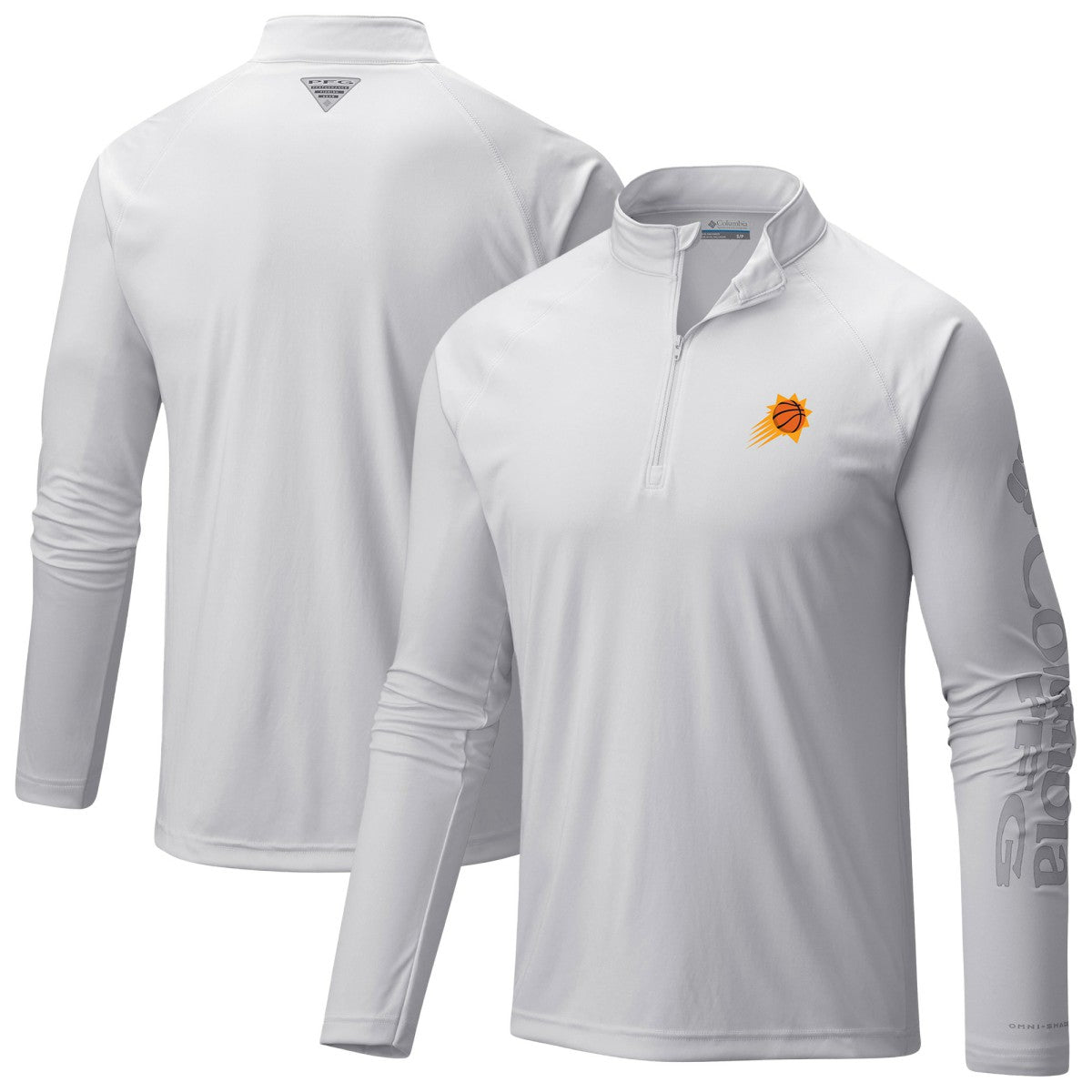 Columbia - Phoenix Suns PFG Terminal Tackle Quarter-Zip Top - White