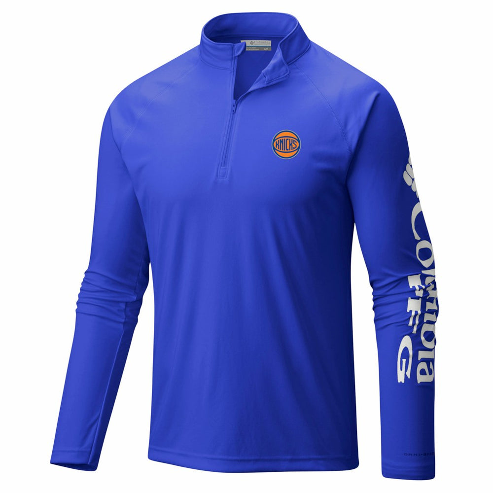 Columbia - New York Knicks PFG Terminal Tackle Quarter-Zip Top - Blue