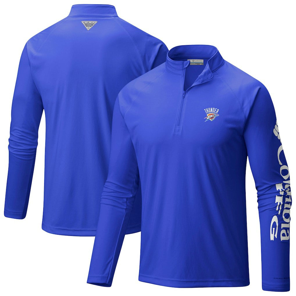 Columbia - Oklahoma City Thunder PFG Terminal Tackle Quarter-Zip Top - Blue