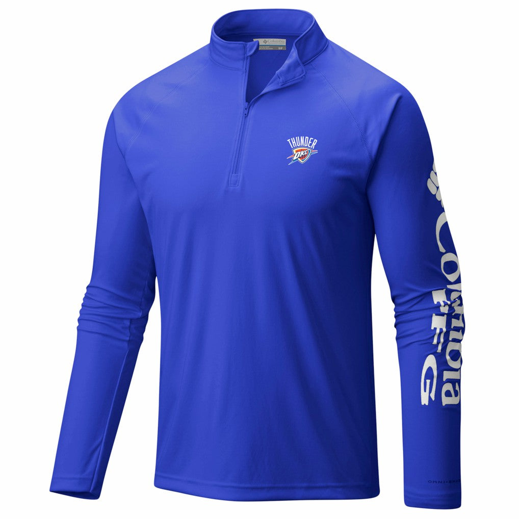 Columbia - Oklahoma City Thunder PFG Terminal Tackle Quarter-Zip Top - Blue