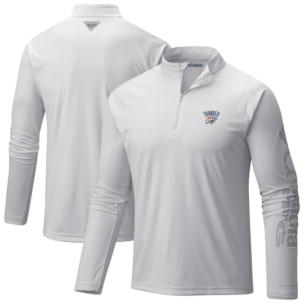 Columbia - Oklahoma City Thunder PFG Terminal Tackle Quarter-Zip Top - White